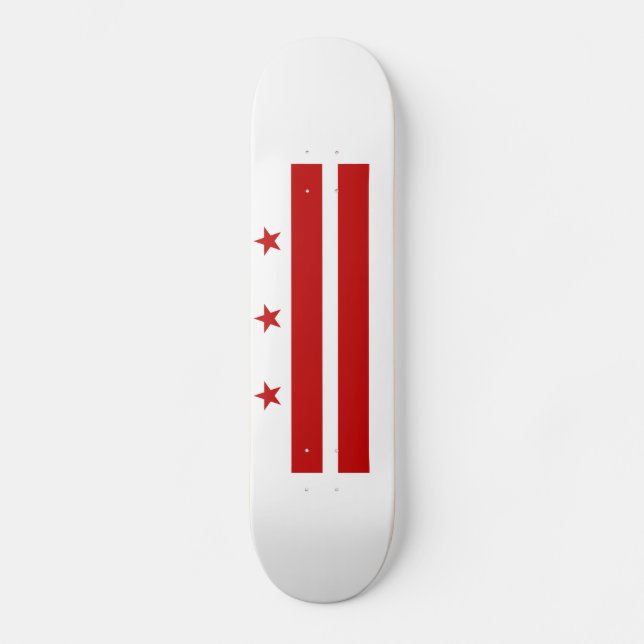 Staatsflagge der Washington DC Skateboard (Vorderseite)
