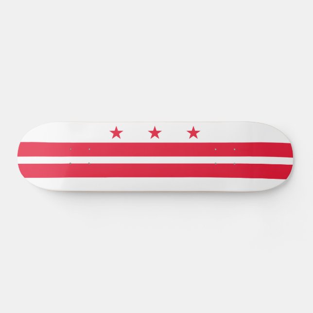 Staatsflagge der Washington DC Skateboard (Horizontal)