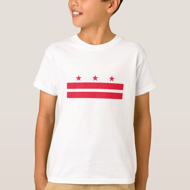 Staatsflagge der Washington DC T-Shirt (Vorderseite)