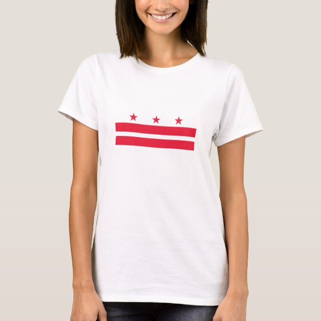 Staatsflagge der Washington DC T-Shirt (Vorderseite)