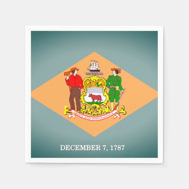 Staatsflagge des Delaware Paper Party Napkins Serviette (Vorderseite)