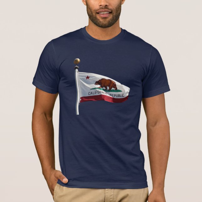 Staatsflagge des kalifornischen Blue Sky-Fotos T-Shirt (Vorderseite)