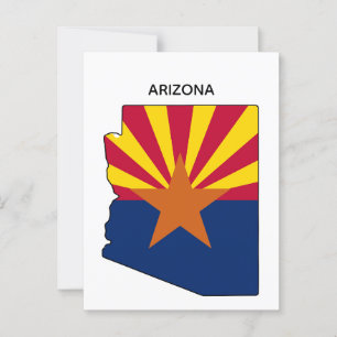 Staatsflagge des Staat Arizona Postkarte