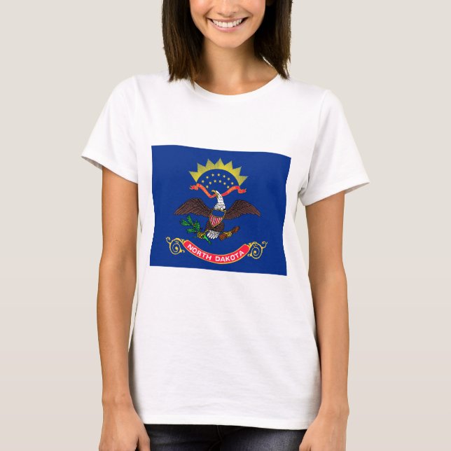 Staatsflagge des T - Shirt Nord-Dakota (Vorderseite)
