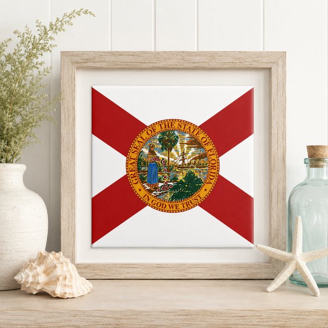 Staatsflagge Florida Fliese (Florida State Flag Tile)