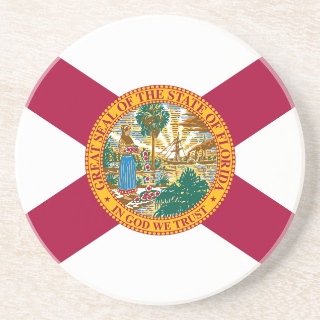 Staatsflagge Florida Getränkeuntersetzer (Vorne)