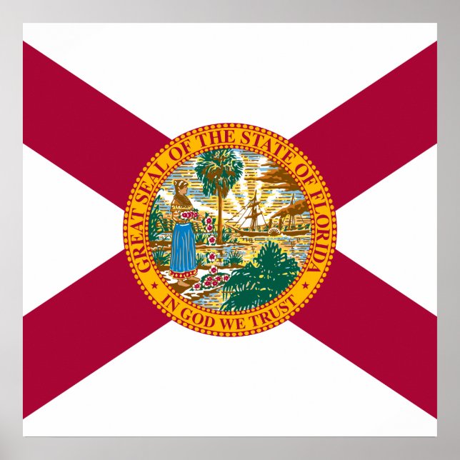 Staatsflagge Florida Poster (Vorne)