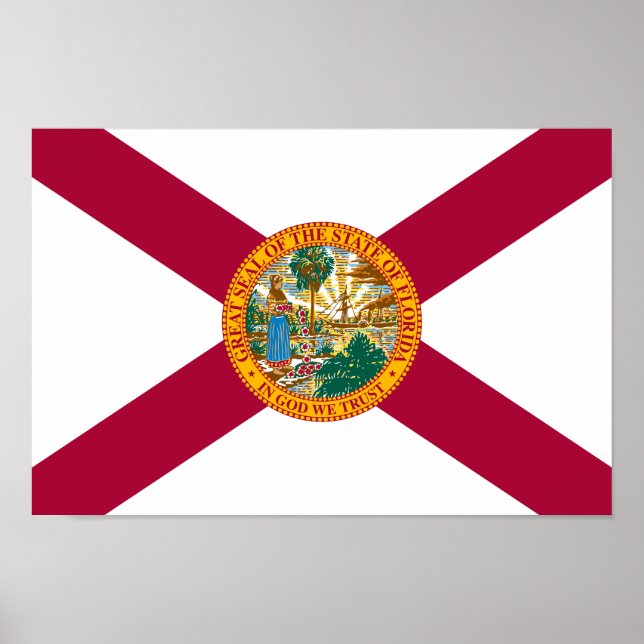 Staatsflagge Florida Poster (Vorne)