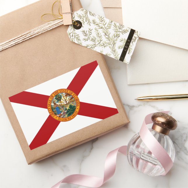 Staatsflagge Florida Rechteckiger Aufkleber (Schenken)