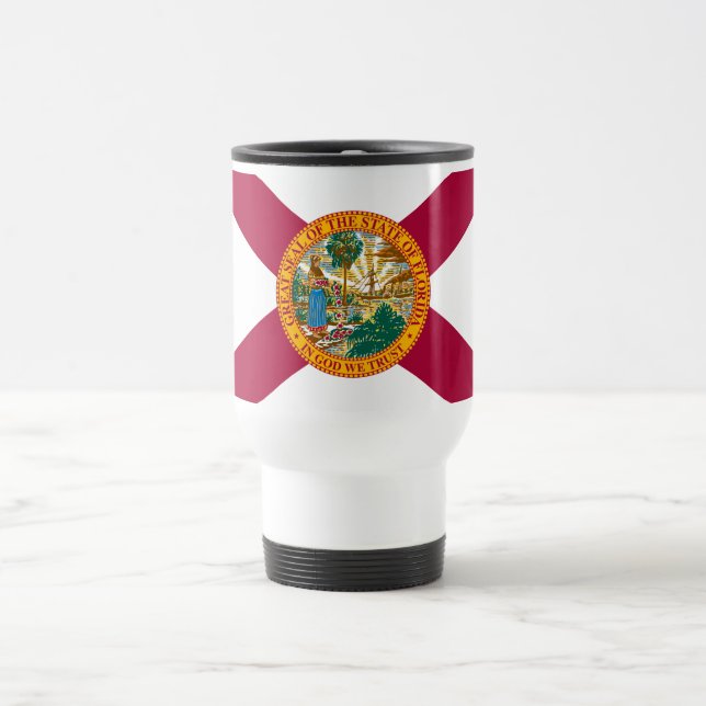 Staatsflagge Florida Reisebecher (Mittel)