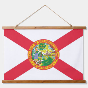 Staatsflagge Florida Wandteppich Mit Holzrahmen