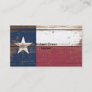 Staatsflagge für altes Holz und Texas Visitenkarte