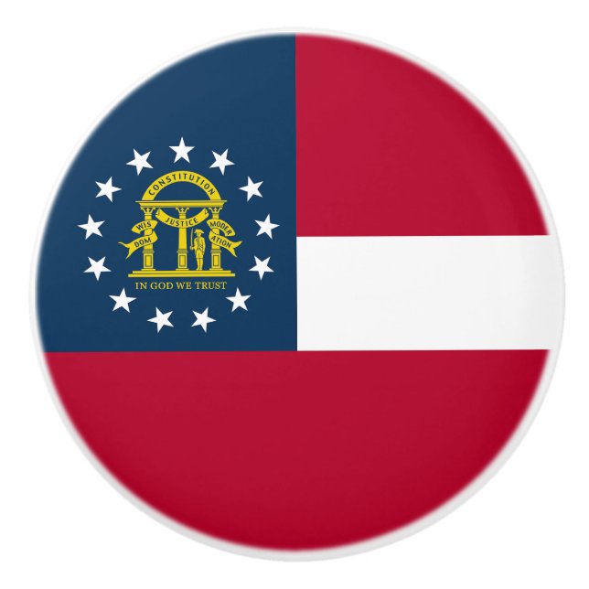 Staatsflagge Georgiens Keramikknauf (Vorderseite)