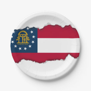 Staatsflagge Georgiens Pappteller