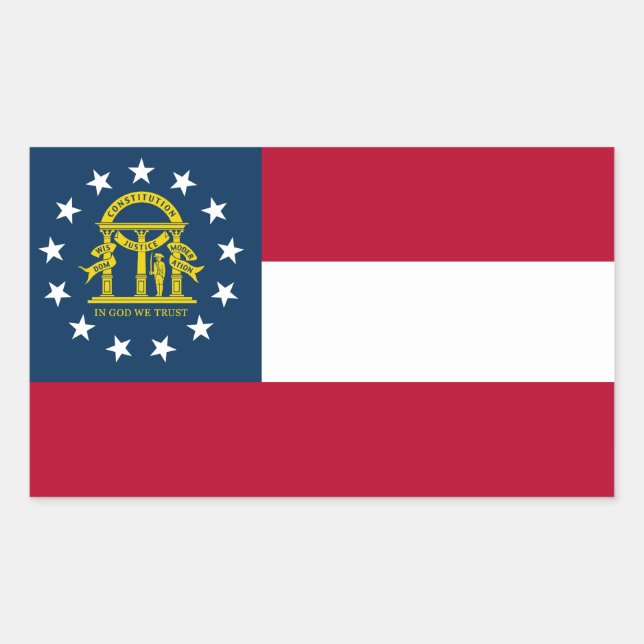 Staatsflagge Georgiens Rechteckiger Aufkleber (Vorderseite)