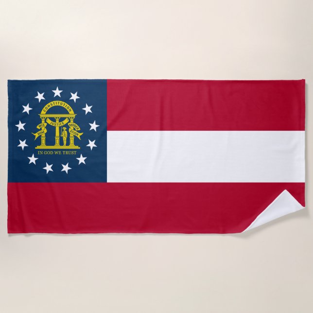 Staatsflagge Georgiens Strandtuch (Vorderseite)