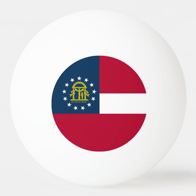 Staatsflagge Georgiens Tischtennisball (Rückseite)