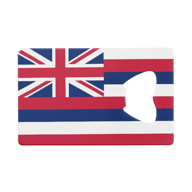 Staatsflagge Hawaii Geldbeutel Flaschenöffner (Vorderseite (Horizontal))