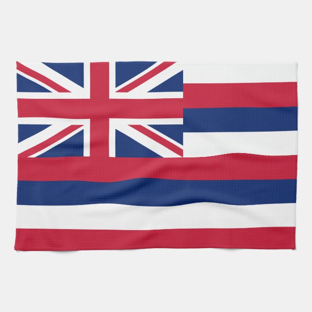 Staatsflagge Hawaii Geschirrtuch (Horizontal)