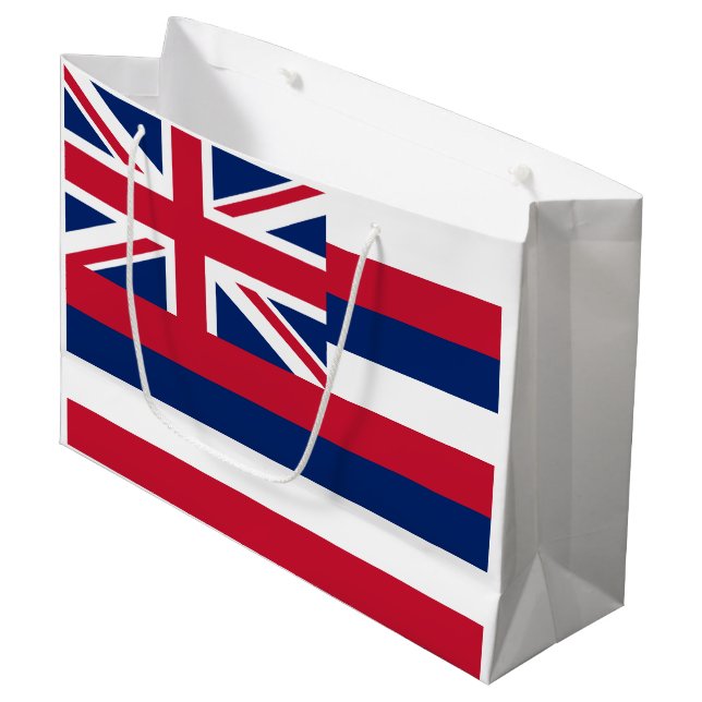 Staatsflagge Hawaii Große Geschenktüte (Vorderseite Schrägansicht)