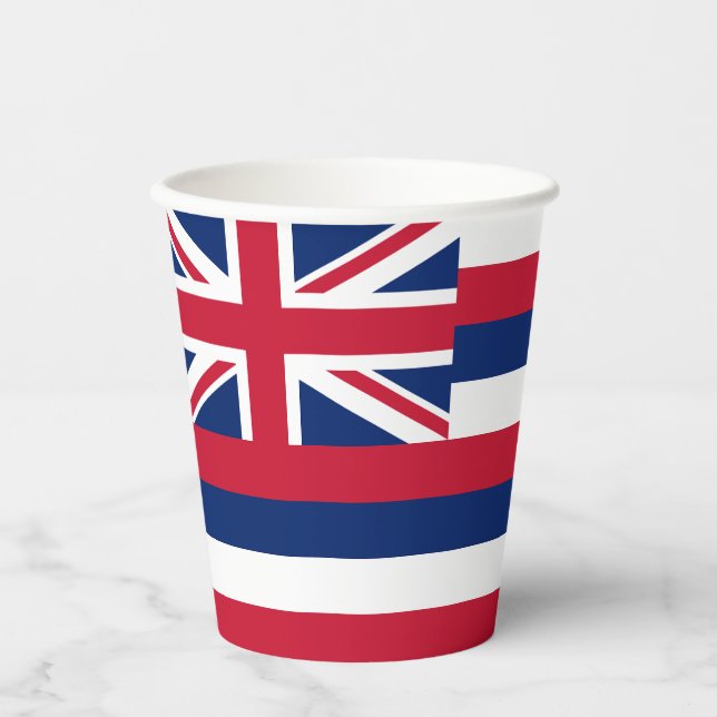 Staatsflagge Hawaii Pappbecher (Vorderseite)