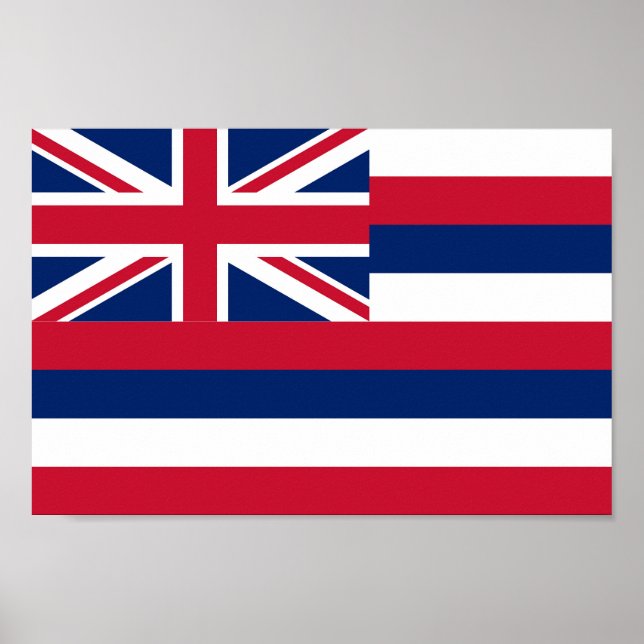 Staatsflagge Hawaii Poster (Vorne)