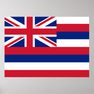 Staatsflagge Hawaii Poster