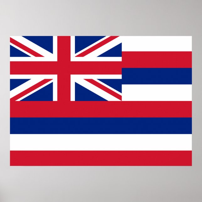 Staatsflagge Hawaii Poster (Vorne)