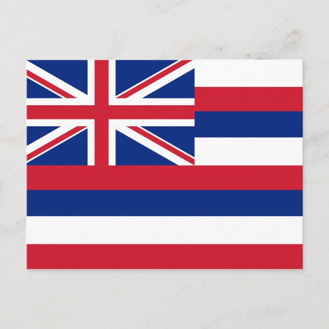 Staatsflagge Hawaii Postkarte (Vorderseite)