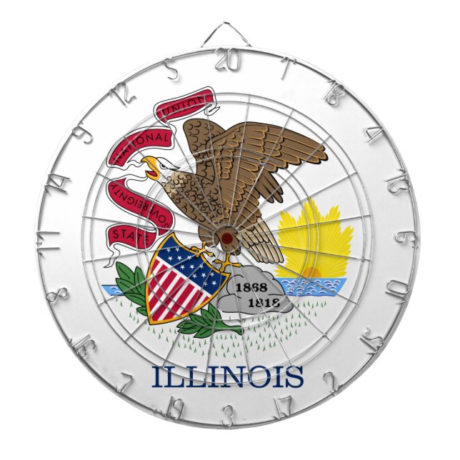 Staatsflagge Illinois Dartscheibe (vorne)