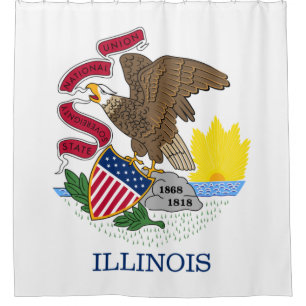 Staatsflagge Illinois Duschvorhang