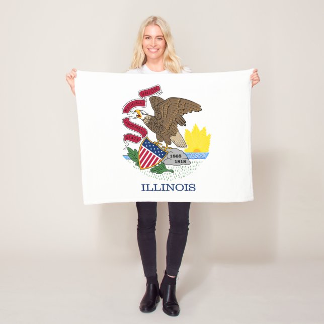 Staatsflagge Illinois Fleecedecke (Beispiel)