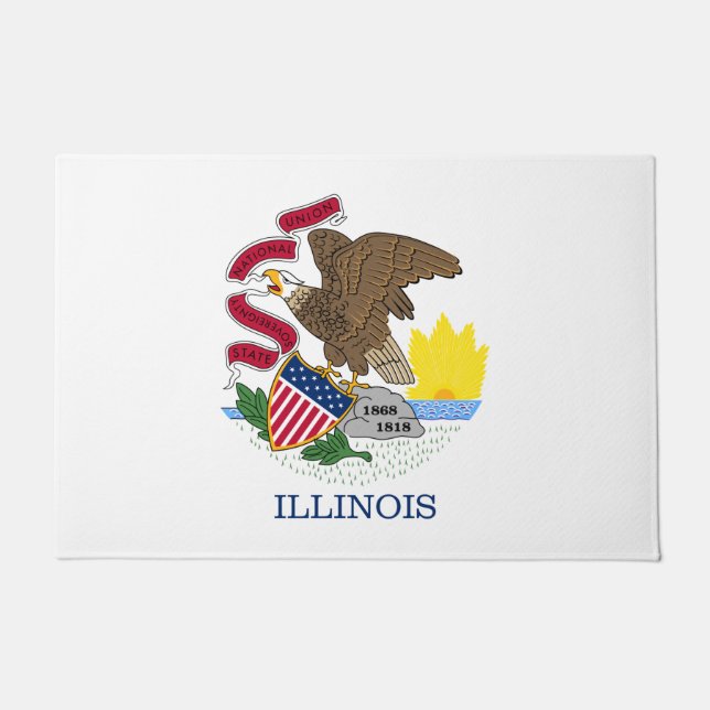 Staatsflagge Illinois Fußmatte (Vorderseite)