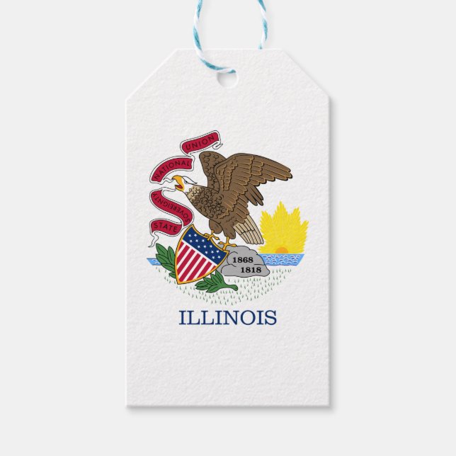 Staatsflagge Illinois Geschenkanhänger (Vorderseite)