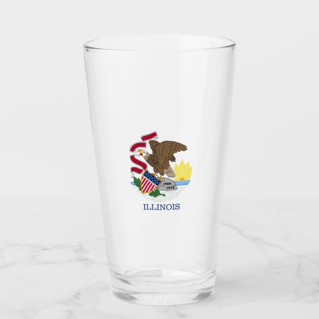 Staatsflagge Illinois Glas (Vorderseite)