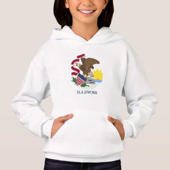 Staatsflagge Illinois Hoodie (Vorderseite)