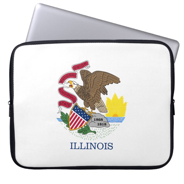 Staatsflagge Illinois Laptopschutzhülle (Vorderseite)