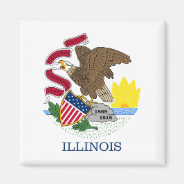 Staatsflagge Illinois Magnet