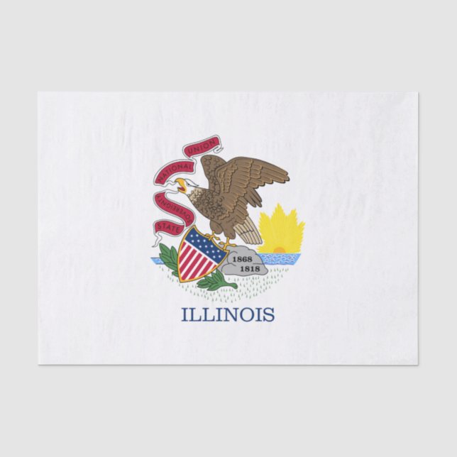 Staatsflagge Illinois Seidenpapier (Vorderseite)