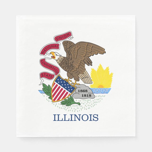 Staatsflagge Illinois Serviette (Vorderseite)