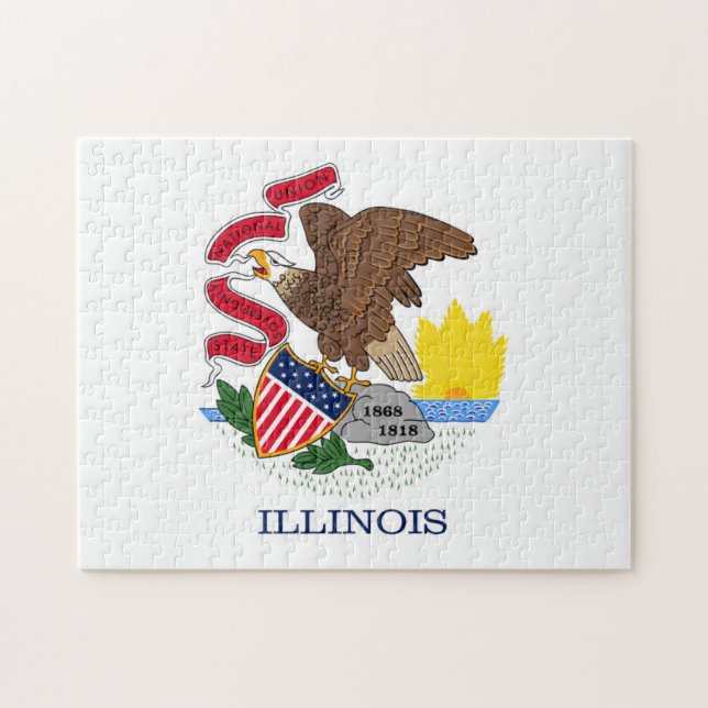 Staatsflagge Illinois, USA (Horizontal)