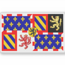 Staatsflagge in Burgund Aufkleber