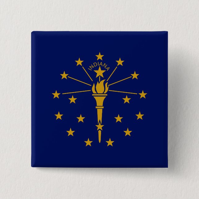 Staatsflagge in Indiana Button (Vorderseite)