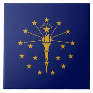 Staatsflagge in Indiana Fliese