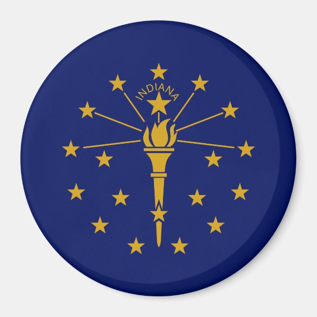 Staatsflagge in Indiana Magnet (Vorne)