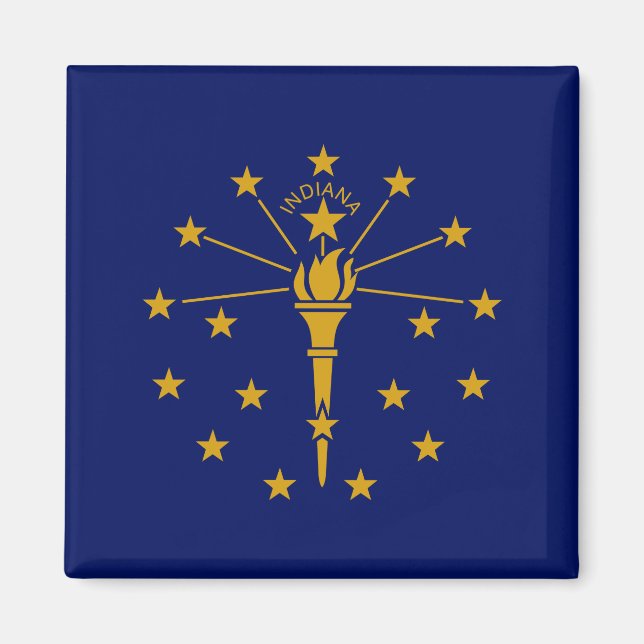 Staatsflagge in Indiana Magnet (Vorne)