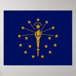 Staatsflagge in Indiana Poster