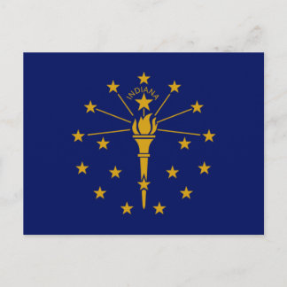 Staatsflagge in Indiana Postkarte