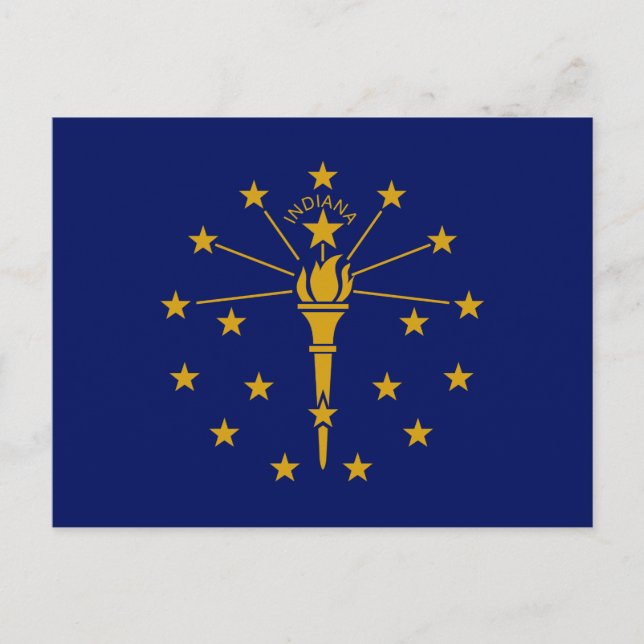 Staatsflagge in Indiana Postkarte (Vorderseite)
