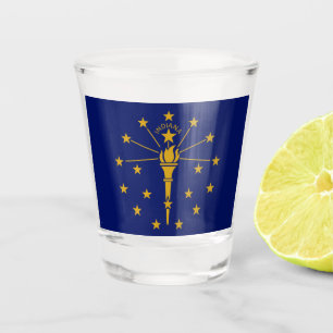 Staatsflagge in Indiana Schnapsglas